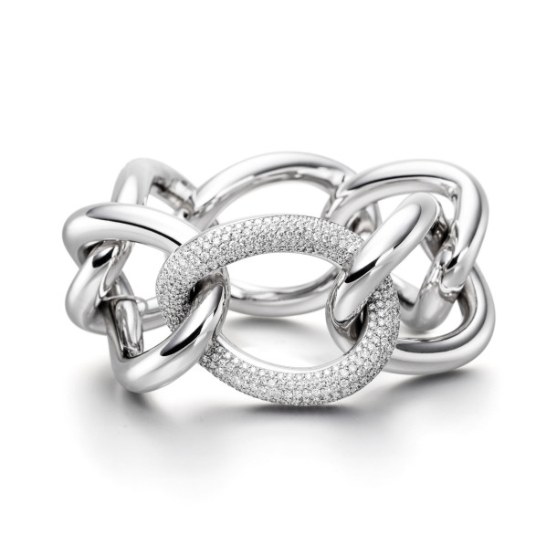         Weißgold, Armschmuck, IsabelleFa Armband "Grace 39 Pavé"