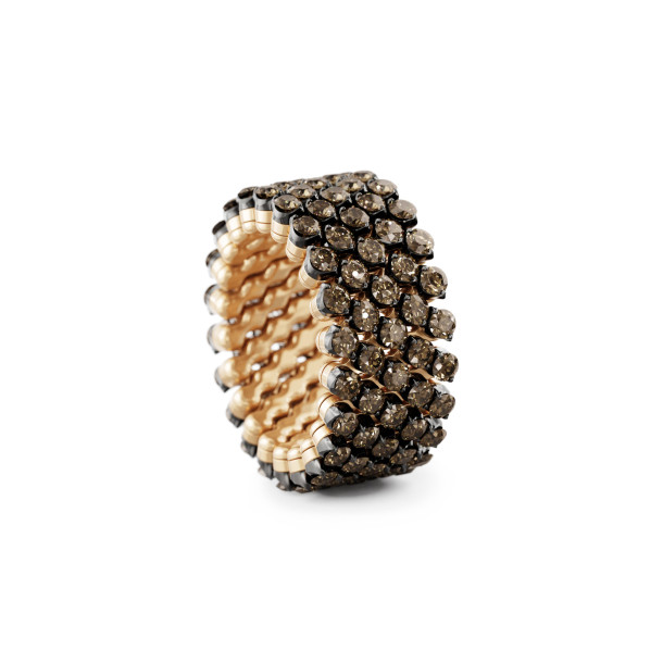         Roségold + Roségold, schwarz rhodiniert, Ringe, Serafino Consoli Brevetto Multi-Size Ring