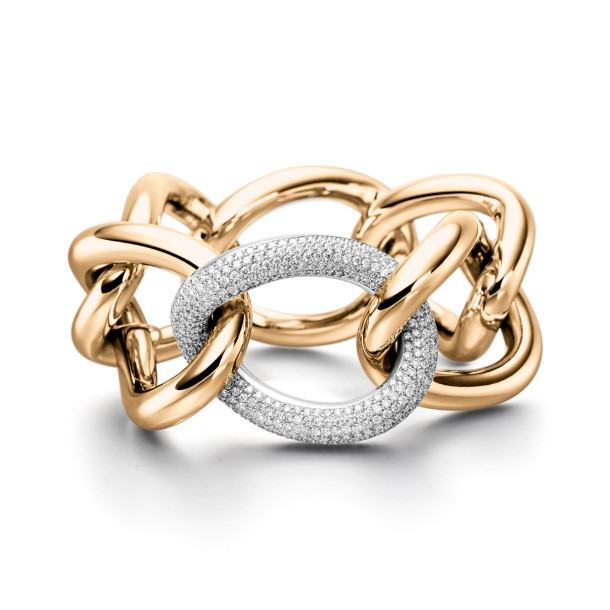         Roségold, Armschmuck, IsabelleFa Armband "Grace 39 Pavé"