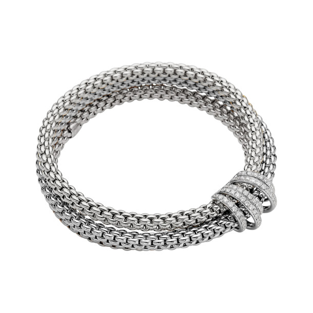         Weißgold, Armschmuck, FOPE Eka Flex'it Armband mit Diamantpavé