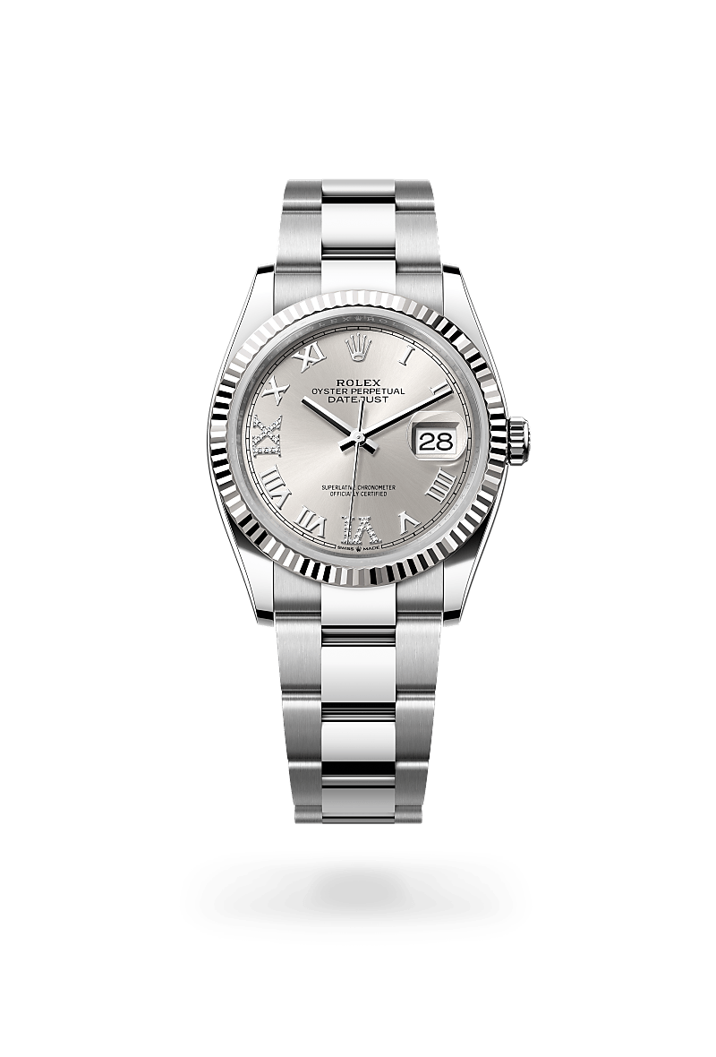 Rolex Datejust 36 M126234-0030 Herrenuhr - Oyster, 36 mm, Edelstahl Oystersteel und Weißgold