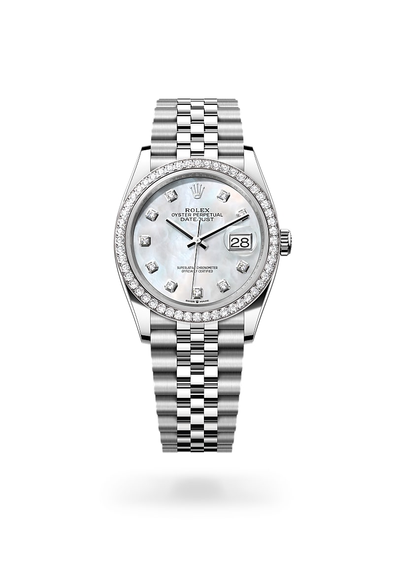 Rolex Datejust 36 M126284RBR-0011 Herrenuhr - Oyster, 36 mm, Edelstahl Oystersteel und Weißgold mit Diamanten