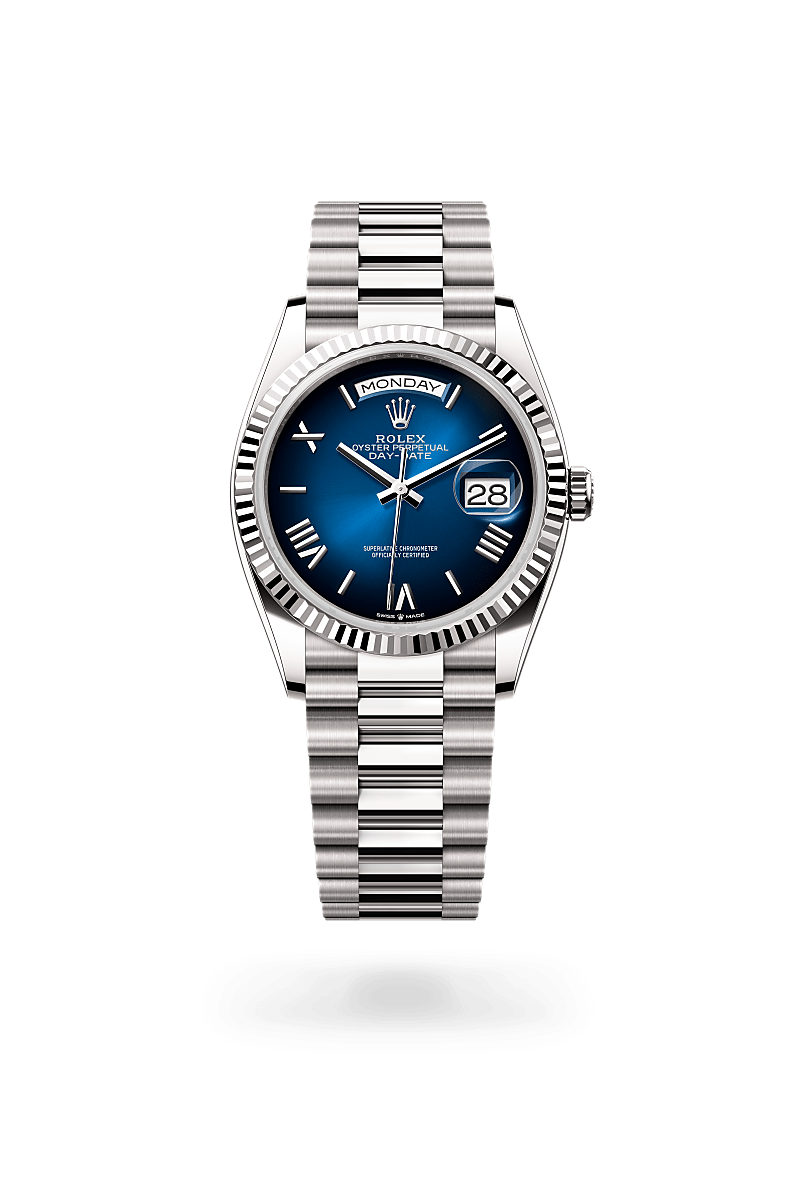 Rolex Day-Date 36 Herrenuhr / Damenuhr (M128239-0063) Oyster, 36 mm, Weißgold