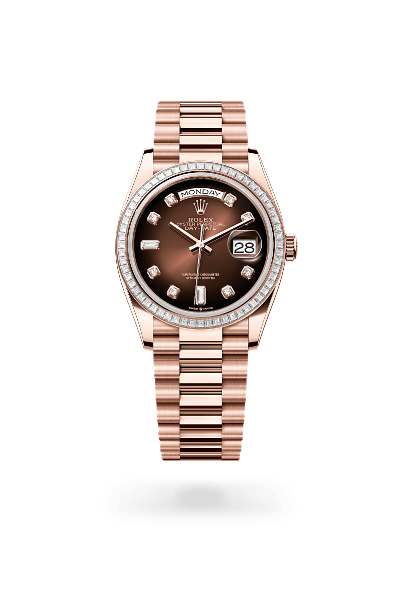 Rolex Day-Date 36 Herrenuhr (M128395TBR-0004) Oyster, 36 mm, Everose-Gold mit Diamanten