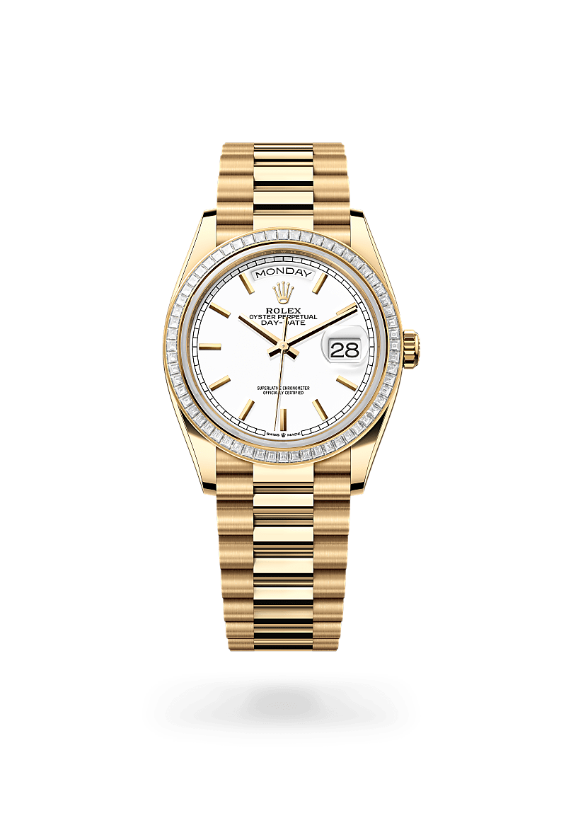 Rolex Day-Date 36 Herrenuhr (M128398TBR-0016) Oyster, 36 mm, Gelbgold mit Diamanten