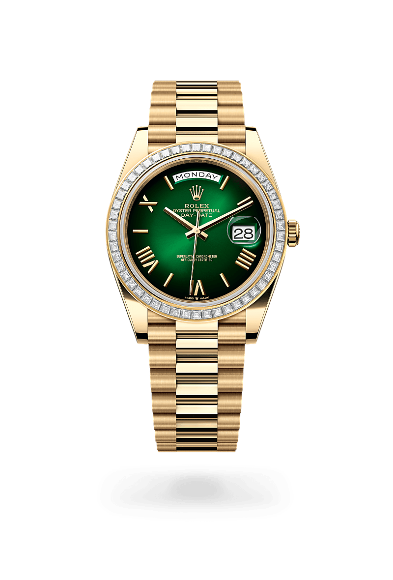 Rolex Day-Date 40 Herrenuhr (M228398TBR-0042) Oyster, 40 mm, Gelbgold mit Diamanten