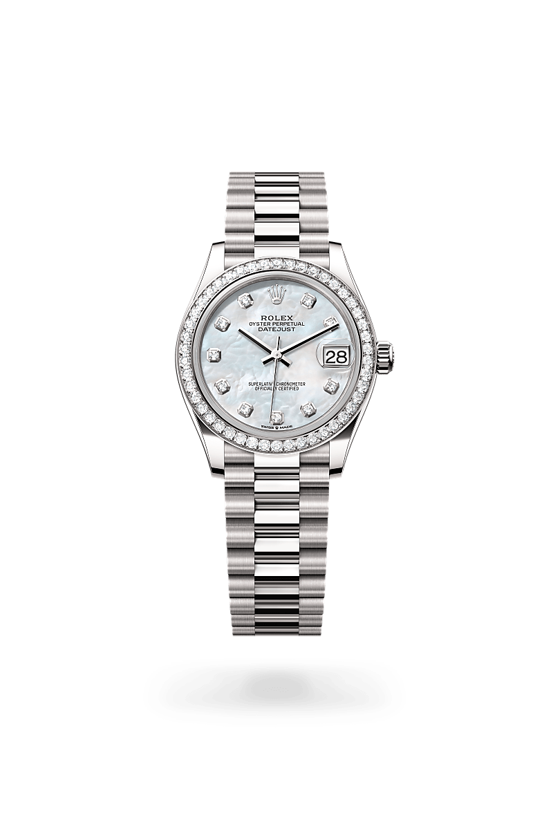Rolex Datejust 31 Herrenuhr (M278289RBR-0005) Oyster, 31 mm, Weißgold mit Diamanten