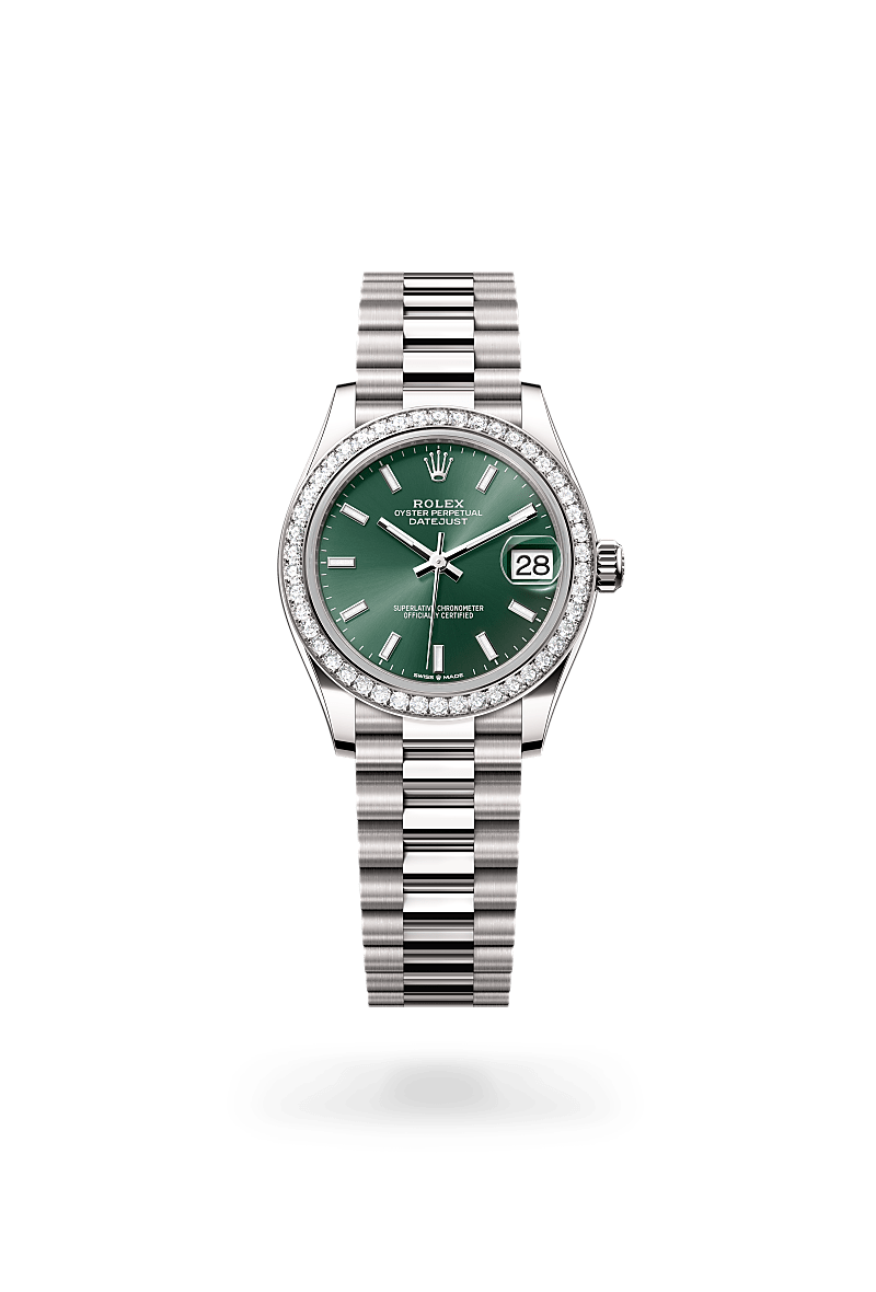 Rolex Datejust 31 Herrenuhr (M278289RBR-0015) Oyster, 31 mm, Weißgold mit Diamanten