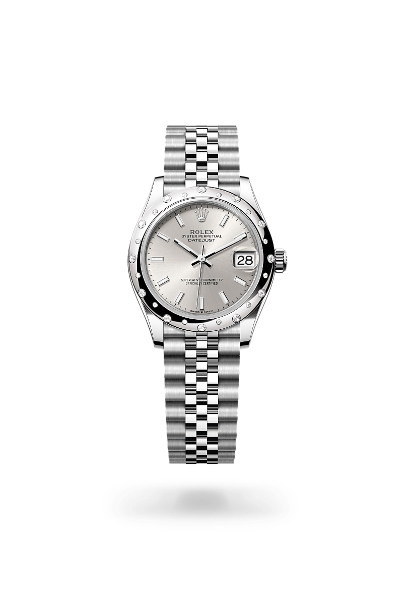 Rolex Datejust 31 Herrenuhr (M278344RBR-0014) Oyster, 31 mm, Edelstahl Oystersteel und Weißgold mit Diamanten