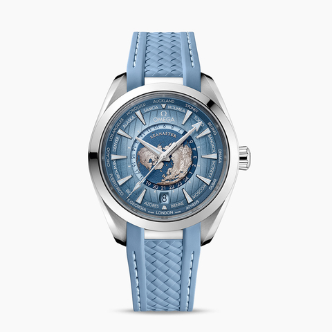 Aqua Terra 150M Co‑Axial Master Chronometer GMT Worldtimer 43 mm